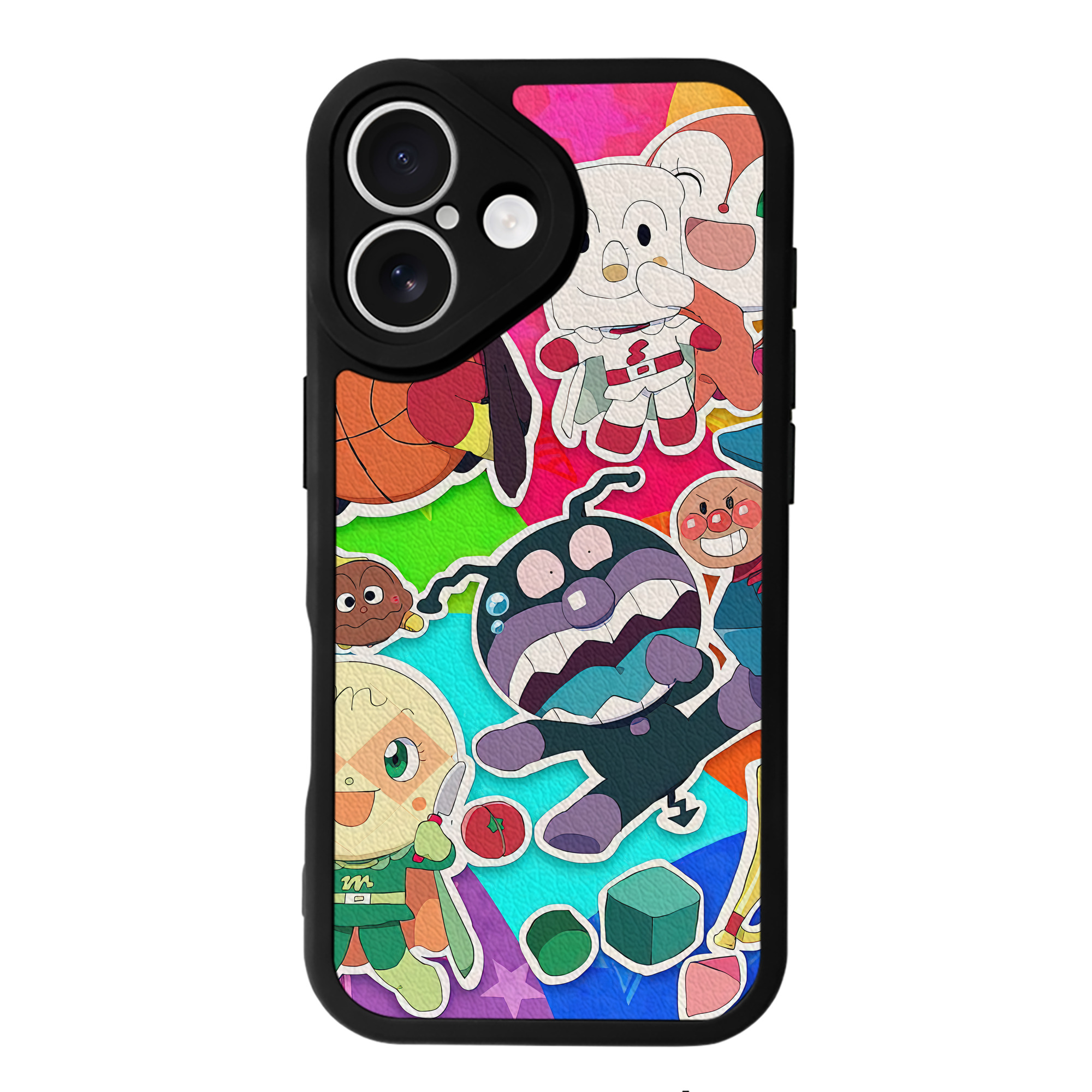 （画像用） アンパンマン Anpanman 【iPhone 16シリーズ対応】シリコンスマホケース（レザー調） 材質：シリコン